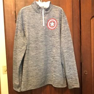 Men’s Marvel Captain America logo 1/4 zip Pullover